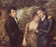 Philipp Otto Runge Gruppenportrat von Philipp Otto Runge mit Selbstdarstellung des Kunstlers (rechts) zusammen mit seiner Frau Pauline und seinem Bruder Johann Daniel Ru painting